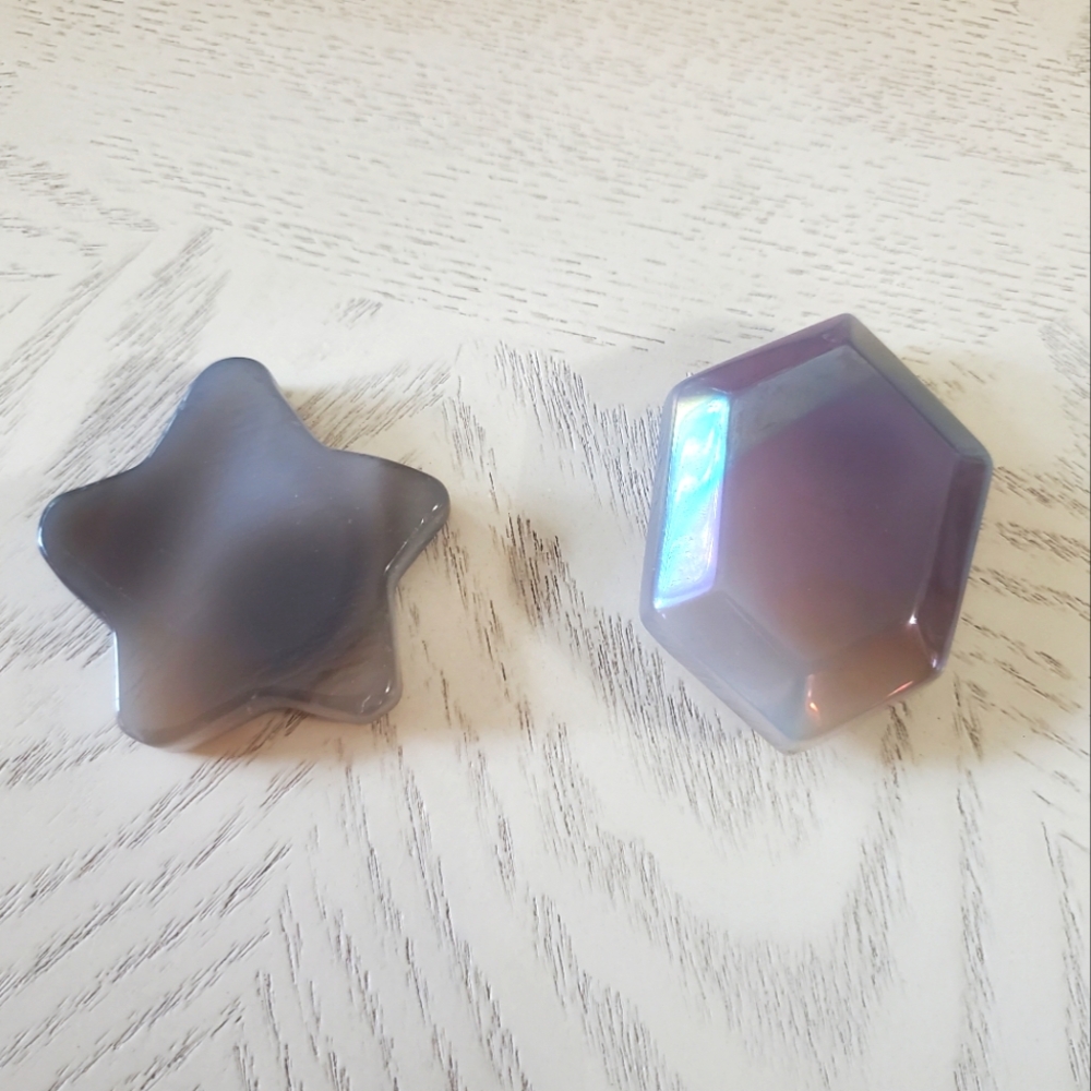 Agate Star and Aqua Aura Agate Stone